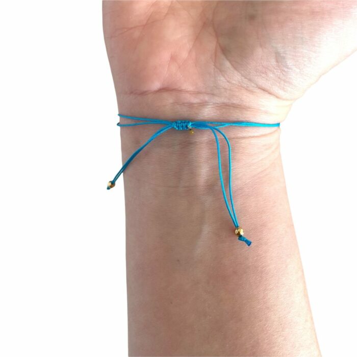 dos bracelet bleu