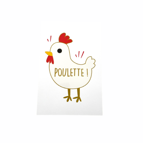 Carte poulette
