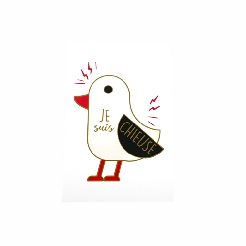 Carte je suis chieuse mouette