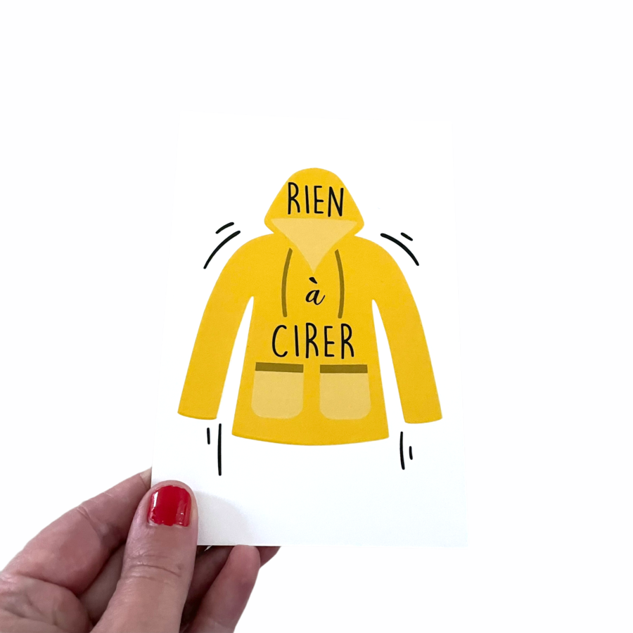 Carte rien à cirer k-way jaune