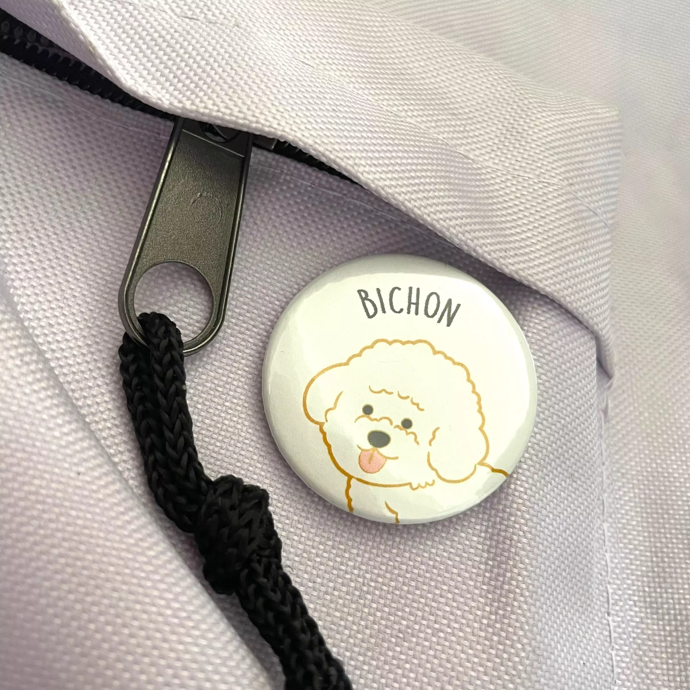 Badge bichon sac
