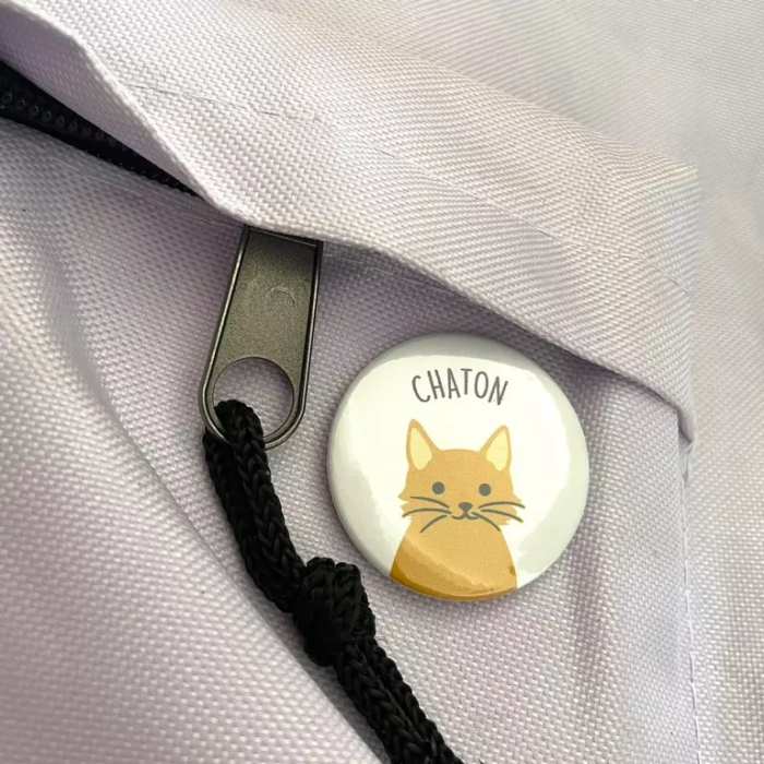 Badge chaton sac