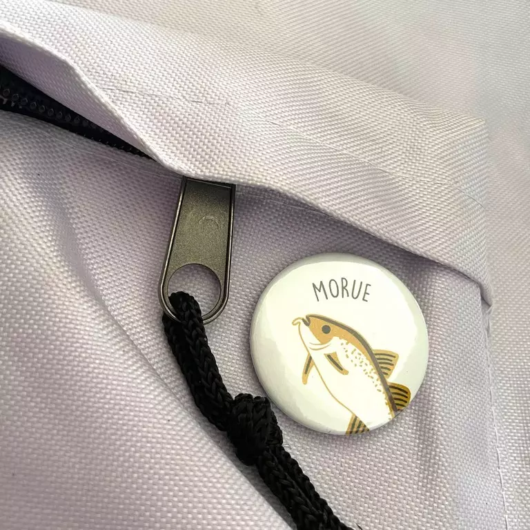 Badge morue sac