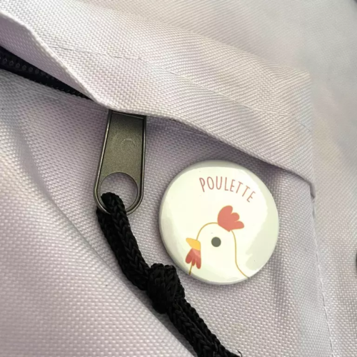 Badge poulette sac