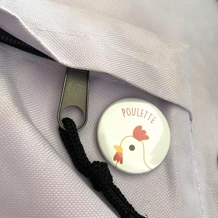 Badge poulette sac