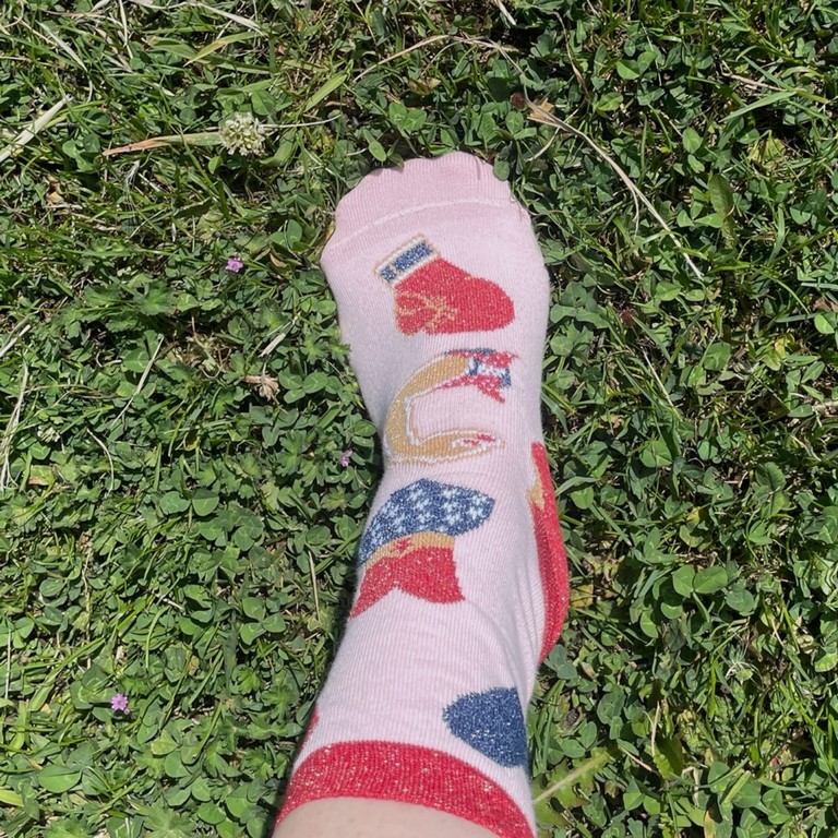 Chaussettes en coton thème girl power