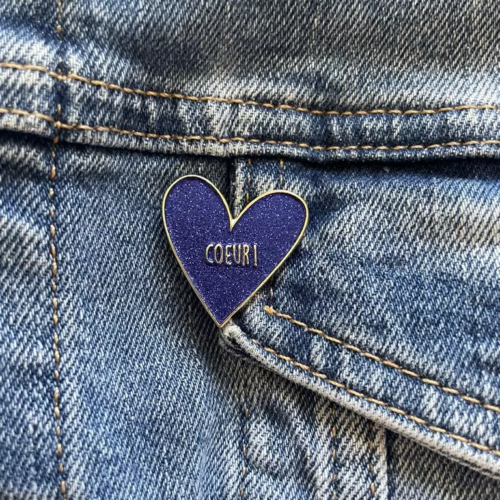 pin's coeur bleu