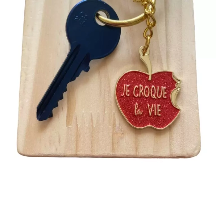porte-clés je croque la vie clé