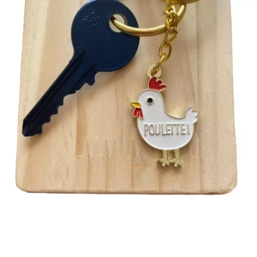 porte-clés poulette clé